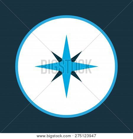 Qiblah Icon Colored Symbol. Premium Quality Isolated Direction Element In Trendy Style.