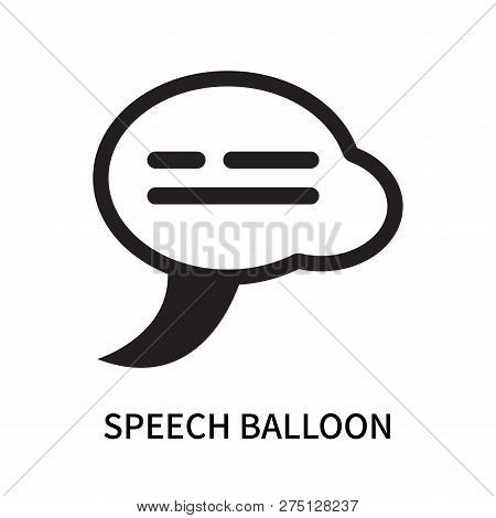 Speech Balloon Icon Isolated On White Background. Speech Balloon Icon Simple Sign. Speech Balloon Ic