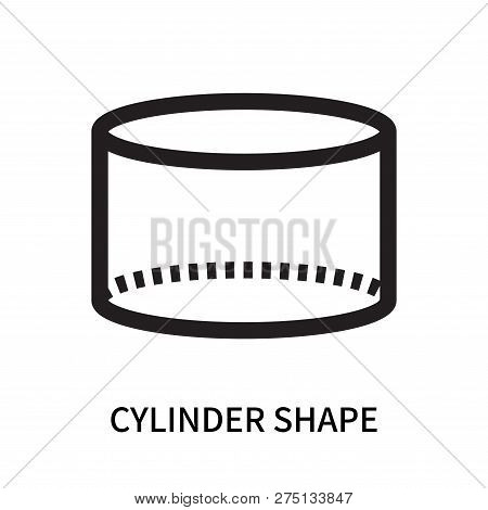 Cylinder Shape Icon Isolated On White Background. Cylinder Shape Icon Simple Sign. Cylinder Shape Ic