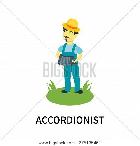 Accordionist Icon Isolated On White Background. Accordionist Icon Simple Sign. Accordionist Icon Tre
