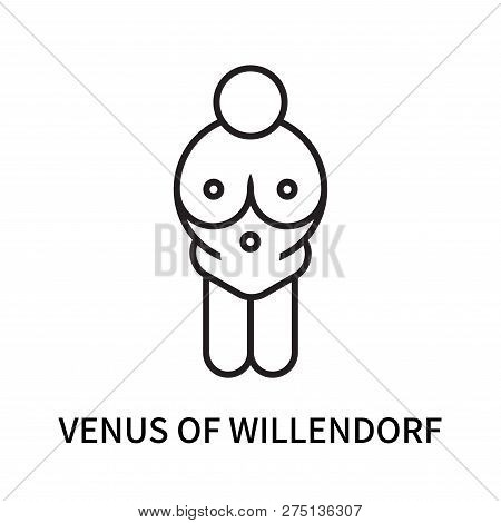 Venus Of Willendorf Icon Isolated On White Background. Venus Of Willendorf Icon Simple Sign. Venus O