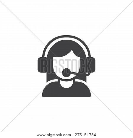 User Support, Operator Vector Icon. Filled Flat Sign For Mobile Concept And Web Design. Call, Center