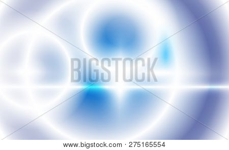 Abstract Venus Circle Blurred Blue Sky Background With Light Bokeh. Vector Illustration.