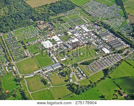 Aerial View Of The Three Counties Showground In Worcestershire