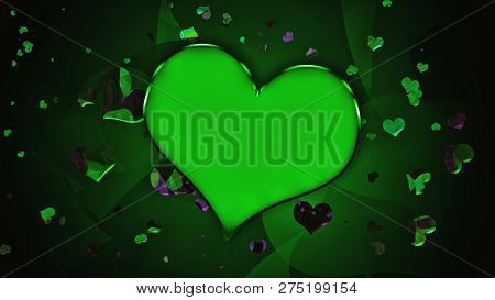 Design template . Heart for Valentines Day Background .Colorful confetti hearts isolated on backgrou