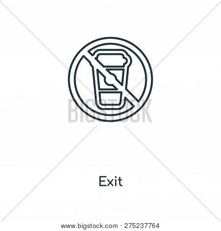 Exit Icon In Trendy Design Style. Exit Icon Isolated On White Background. Exit Vector Icon Simple An