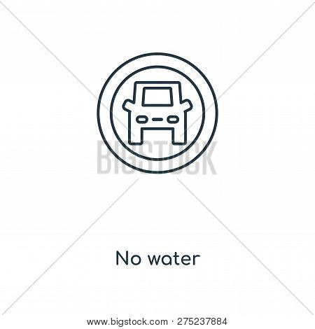 No Water Icon In Trendy Design Style. No Water Icon Isolated On White Background. No Water Vector Ic