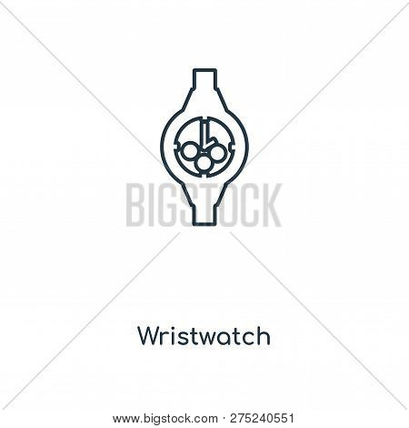 Wristwatch Icon In Trendy Design Style. Wristwatch Icon Isolated On White Background. Wristwatch Vec