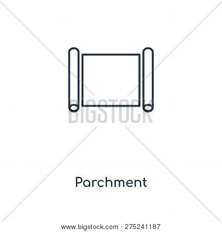 Parchment Icon In Trendy Design Style. Parchment Icon Isolated On White Background. Parchment Vector