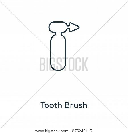 Tooth Brush Icon In Trendy Design Style. Tooth Brush Icon Isolated On White Background. Tooth Brush 