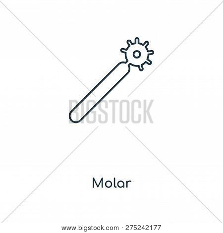 Molar Icon In Trendy Design Style. Molar Icon Isolated On White Background. Molar Vector Icon Simple