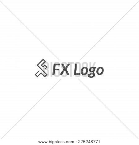 Fx Logo. Xf Minimalist Logo Vector Lettermark