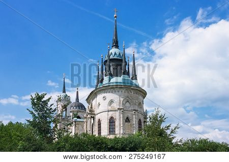 Bykovo, Moscow Region, Russia - July 25, 2018: Fragment Of The Church Of The Theotokos Of Vladimir B