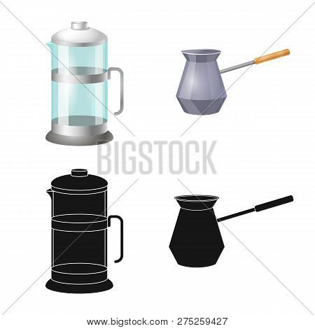 Vector Illustration Of Kitchen And Cook Sign. Set Of Kitchen And Appliance Vector Icon For Stock.