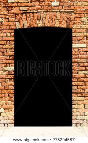 Brick Wall With Entrance To The Dark Unknown