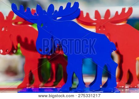 Funny Colored Moose. Good Souvenir From Sweden
