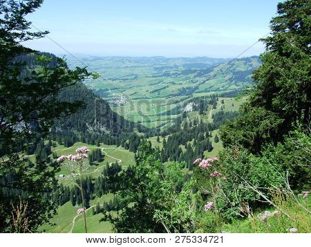 Panoramic View Of The Village Of Schwende And Brulisau - Canton Of Appenzell Innerrhoden, Switzerlan