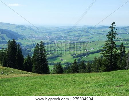 Panoramic View Of The Village Of Schwende And Brulisau - Canton Of Appenzell Innerrhoden, Switzerlan