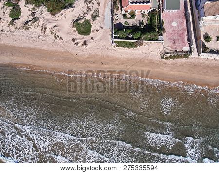 Aerial View Of Granelli Beach, A Seaside Place In Sicily