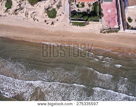 Aerial View Of Granelli Beach, A Seaside Place In Sicily