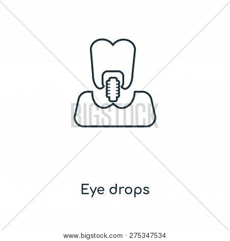 Eye Drops Icon In Trendy Design Style. Eye Drops Icon Isolated On White Background. Eye Drops Vector