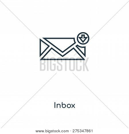 Inbox Icon In Trendy Design Style. Inbox Icon Isolated On White Background. Inbox Vector Icon Simple