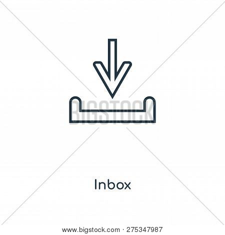 Inbox Icon In Trendy Design Style. Inbox Icon Isolated On White Background. Inbox Vector Icon Simple
