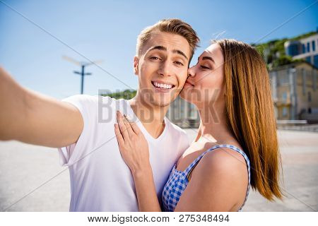 Self-portrait Of His He Her She Two Nice Lovely Sweet Tender Cute Gentle Delicate Attractive Cheerfu