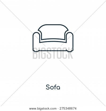 Sofa Icon In Trendy Design Style. Sofa Icon Isolated On White Background. Sofa Vector Icon Simple An