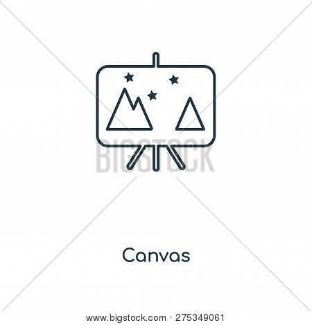 Canvas Icon In Trendy Design Style. Canvas Icon Isolated On White Background. Canvas Vector Icon Sim