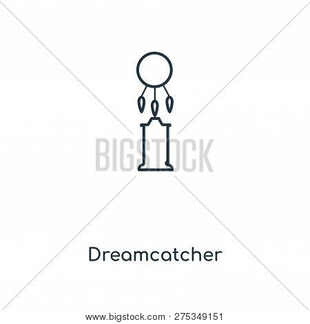 Dreamcatcher Icon In Trendy Design Style. Dreamcatcher Icon Isolated On White Background. Dreamcatch