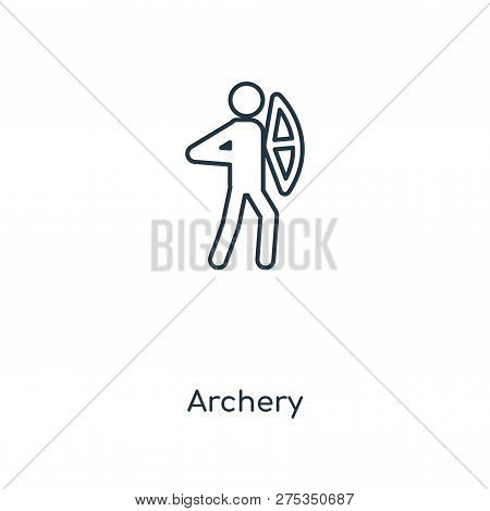 Archery Icon In Trendy Design Style. Archery Icon Isolated On White Background. Archery Vector Icon 