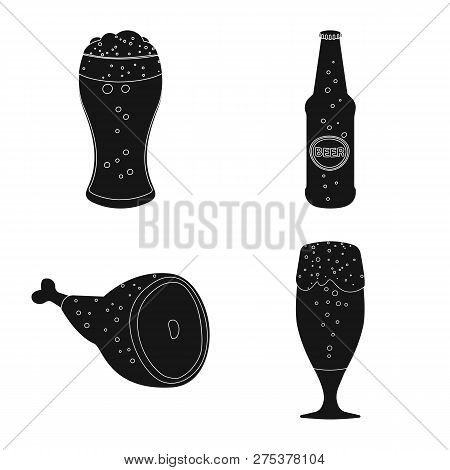 Vector Illustration Of Pub And Bar Logo. Set Of Pub And Interior Vector Icon For Stock.