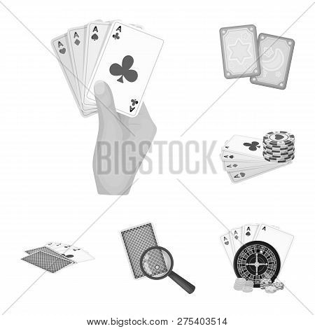 Vector Design Of Game And Magic Symbol. Collection Of Game And Poker Stock Vector Illustration.