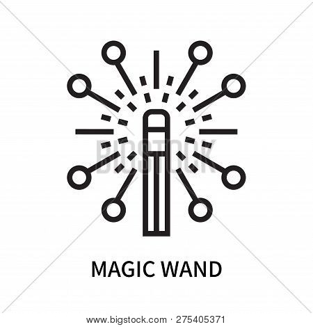 Magic Wand Icon Isolated On White Background. Magic Wand Icon Simple Sign. Magic Wand Icon Trendy An