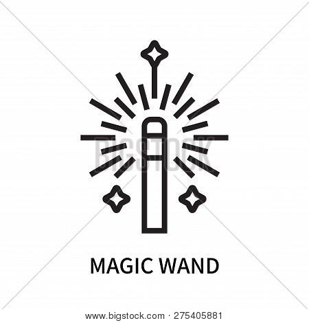 Magic Wand Icon Isolated On White Background. Magic Wand Icon Simple Sign. Magic Wand Icon Trendy An