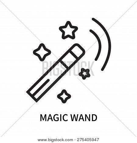 Magic Wand Icon Isolated On White Background. Magic Wand Icon Simple Sign. Magic Wand Icon Trendy An