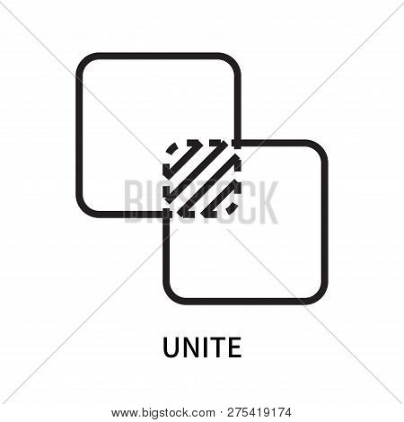 Unite Icon Isolated On White Background. Unite Icon Simple Sign. Unite Icon Trendy And Modern Symbol