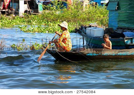 Travel In Tonle Sap Lake, Khmer Republic