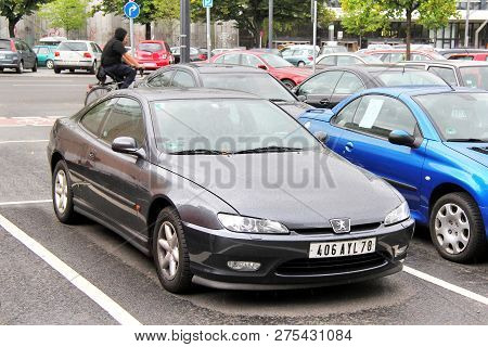 Berlin, Germany - September 10, 2013: Motor Car Peugeot 406 Coupe In The City Street.