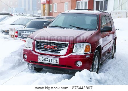 Novyy Urengoy, Russia - December 22, 2018: Motor Car Gmc Envoy In The City Street.