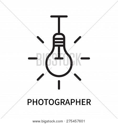Photographer Icon Isolated On White Background. Photographer Icon Simple Sign. Photographer Icon Tre
