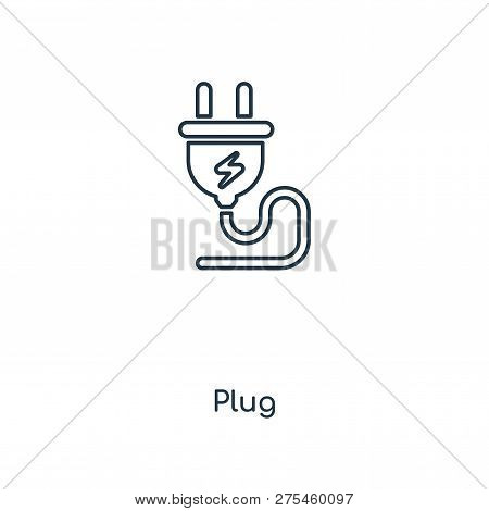 Plug Icon In Trendy Design Style. Plug Icon Isolated On White Background. Plug Vector Icon Simple An