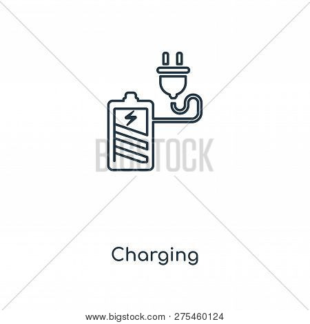 Charging Icon In Trendy Design Style. Charging Icon Isolated On White Background. Charging Vector Ic