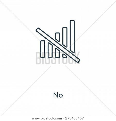 No Signal Icon In Trendy Design Style. No Signal Icon Isolated On White Background. No Signal Vector