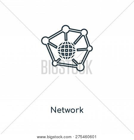 Network Icon In Trendy Design Style. Network Icon Isolated On White Background. Network Vector Icon 