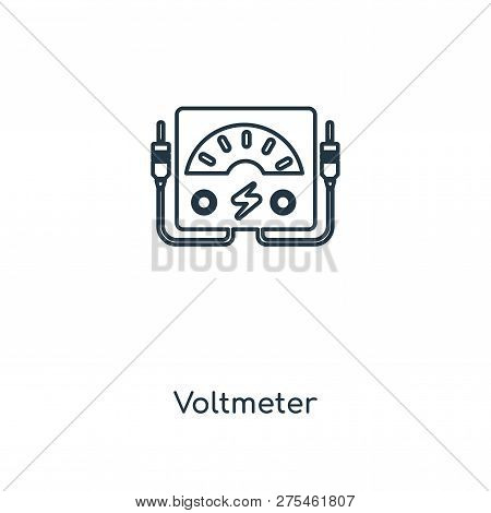 Voltmeter Icon In Trendy Design Style. Voltmeter Icon Isolated On White Background. Voltmeter Vector