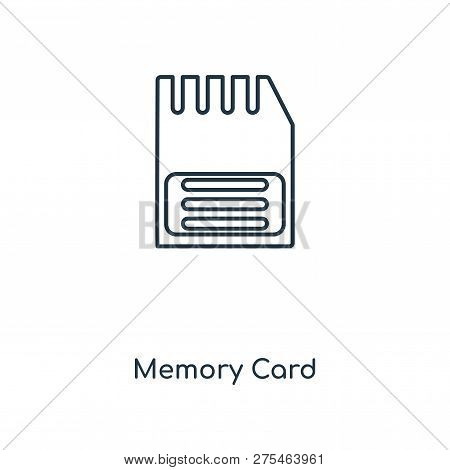 Memory Card Icon In Trendy Design Style. Memory Card Icon Isolated On White Background. Memory Card 