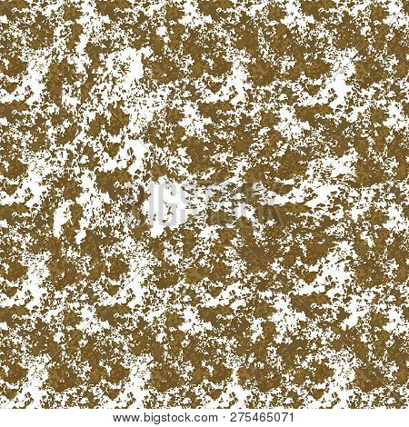 Seamless Gold Glitter Texture Isolated On Golden Background. Vector Illustration For Shimmer Backgro