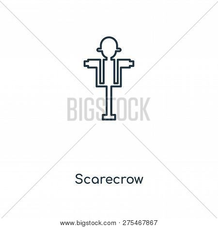 Scarecrow Icon In Trendy Design Style. Scarecrow Icon Isolated On White Background. Scarecrow Vector